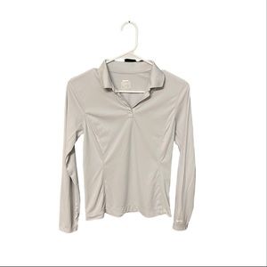 Slazenger Light Grey Long Sleeve Golf Shirt